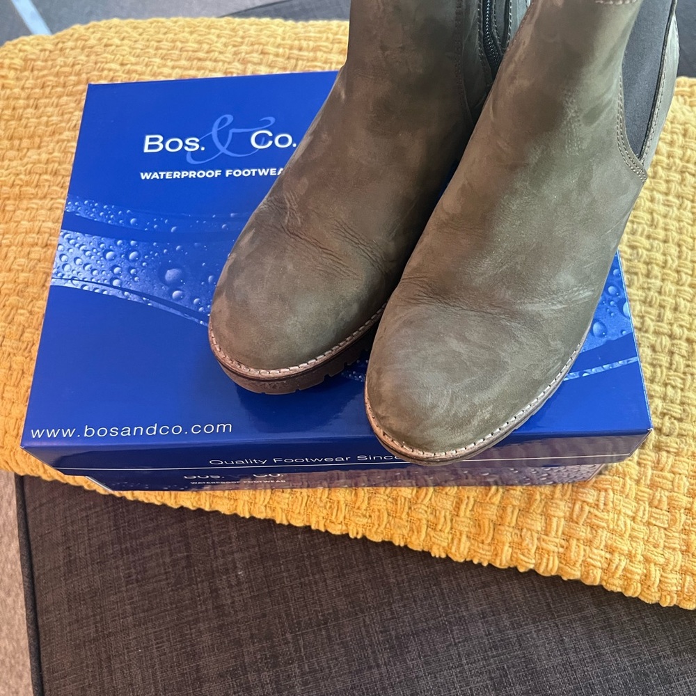 Bos. & Co Analine waterproof boots 38 army green